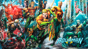 Collage Aquaman Comic Art DinocoZero Superhero 1920x1080 wallpaper