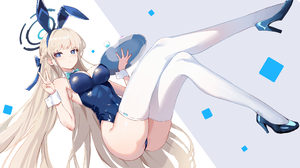 Anime Anime Girls Asuma Toki Blue Archive Blue Archive Bunny Ears Heels Long Hair Blonde Blue Eyes L 2048x1152 Wallpaper