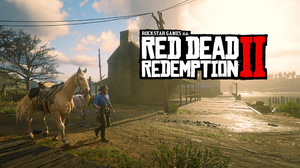 Red Dead Redemption 2 Landscape Video Games Digital Art Logo Horse 3840x2160 wallpaper