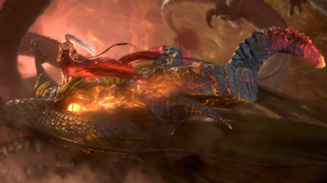 Daike Wan Mei Shi Jie CGi Chinese Anime Dragon Long Hair Fire Creature 3840x1636 Wallpaper