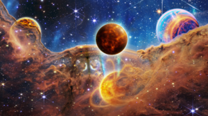 Space Galaxy James Webb Space Telescope Planet Nebula Ai Art Stars Infrared 3600x2085 Wallpaper