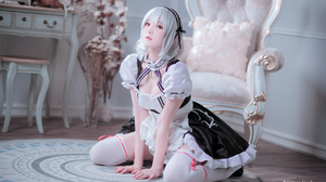 Women Asian Model Cosplay Sirius Azur Lane Azur Lane Video Games Maid Dress Maid Outfit Indoors Wome 5000x3337 wallpaper