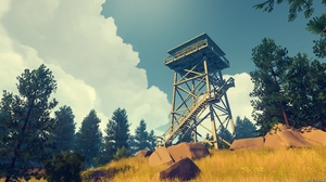 Video Games Firewatch Video Game Art Nature Trees Forest Clouds Sky Illustration 3840x2160 Wallpaper