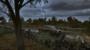 Forza Horizon Forza Horizon 4 BMW BMW M5 Old Car Race Cars Video Game Art Ray Tracing Thunder Storm  3840x2160 Wallpaper