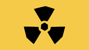 Nuclear Signs Radioactive Simple Background 2560x1440 Wallpaper