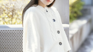 Ru Lin Women Asian Hat White Skirt Brunette Outdoors Looking At Viewer 2048x3072 wallpaper