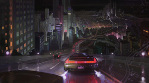Need For Speed City Night Car Nitro Honda NSX Video Games Video Game Art Rear View Vehicle City Ligh 5120x2812 Wallpaper