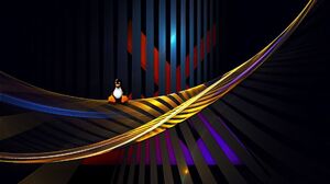 Dark Hammocks Penguins Shadow Linux Stripes 1920x1200 Wallpaper