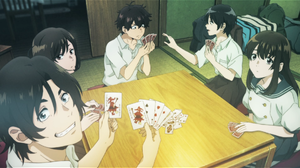Anime Anime Movie Anime Girls Anime Boys Cards Schoolgirl School Uniform Smiling Anime Screenshot Sc 1920x1200 Wallpaper