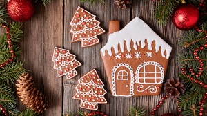 Christmas Christmas Ornaments Christmas Tree Gingerbread Wood 2560x1706 Wallpaper