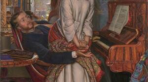 Oil On Canvas Oil Painting William Holman Hunt Men Women Piano Musical Instrument Dress Artwork Clas 1880x2577 Wallpaper