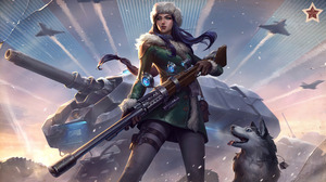 Caitlyn Caitlyn League Of Legends Arctic ADC Adcarry League Of Legends Riot Games Siberian Husky War 7680x4320 Wallpaper