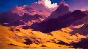 Abstract Landscape Ai Art Colorful Vibrant 5120x3584 Wallpaper