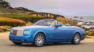 Car Rolls Royce Luxury Cars British Cars Blue Cars Convertible Side View Headlights Vehicle Water 3619x2167 Wallpaper