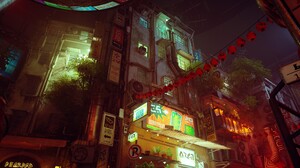 Video Game Art PC Gaming Video Games Screen Shot Stray Post Apocalypse City Neon Night Grunge Dark L 2560x1440 wallpaper