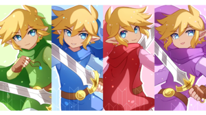Video Games Sword Pointy Ears Tunic Green Tunic Blonde Short Hair Hat Blue Eyes Weapon Cape Gloves N 4096x2304 wallpaper