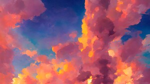Clouds Nature Vibrant Ai Art Colorful 10240x7168 Wallpaper
