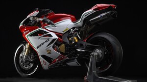 MV Agusta F4 RC Superbike AMG Line Motorcycle Motorcycle Exhaust Pipes Black Background MV Agusta 4112x2737 Wallpaper