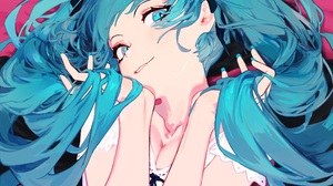 Anime Anime Girls Hatsune Miku Vocaloid Blue Eyes Blue Hair 2241x1589 Wallpaper