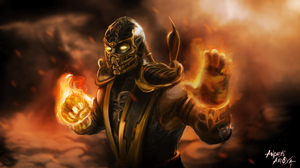 Mortal Kombat Fire Warrior Scorpion Mortal Kombat 2126x1200 Wallpaper