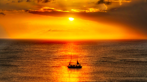 Caribbean Hdr Horizon Ocean Sailboat Sailing Seascape Sunset 7589x4826 Wallpaper