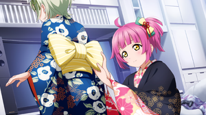 Tennoji Rina Love Live Nijigasaki High School Idol Club Love Live Anime Anime Girls Kimono 3600x1800 wallpaper