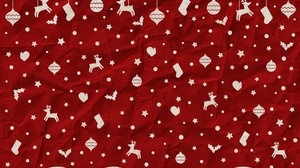 Christmas Pattern Red Reindeer 1920x1200 Wallpaper