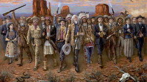 Native American Buffalo Bill Wild Bill Hickok Billy The Kid Sitting Bull Calamity Jane Wyatt Earp Ge 3063x2012 wallpaper