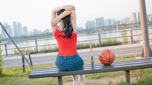 Korean Model Asian Shorts Tank Top Women Momo 6000x4000 Wallpaper