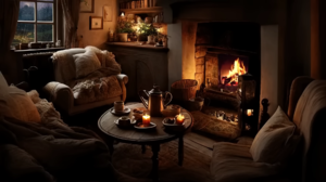 House Interior Fireplace Room Candles Lights 1920x1080 Wallpaper