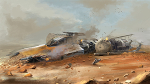 Star Wars Artwork Y Wing Star Wars Ships Vehicle Wreck Science Fiction Crash 3840x2160 Wallpaper