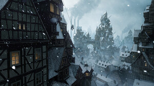 Tarmo Juhola Digital Art Fantasy Art Fantasy City Snow City Rooftops 1920x960 wallpaper