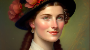 Lexica Ai Art Portrait Women Oil Painting Victorian Clothes Hat Vibrant Detailed Face Smiling 3840x2560 Wallpaper