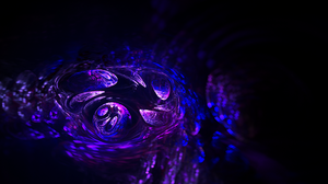Apophysis Fractal Abstract 3D Abstract Purple 3860x2048 Wallpaper