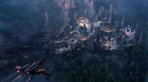 Star Wars Science Fiction Spaceship Artwork Mountains Forest Fort City Fantasy Art X Wing 3840x2560 Wallpaper
