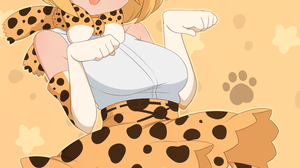 Cat Girl Blonde Anime Anime Girls Animal Ears Tiger Kemono Friends Serval Kemono Friends Tail 918x1500 Wallpaper