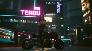 Cyberpunk 2077 ARCH Nazare Video Games Female V Motorcycle 3D Vehicle Video Game Characters 1920x1080 Wallpaper