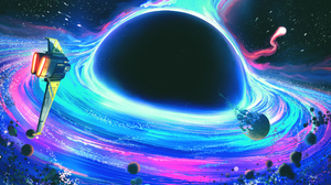 VSales Digital Digital Art Artwork Illustration Space Space Art Galaxy Stars Black Holes Spaceship B 3840x2160 Wallpaper