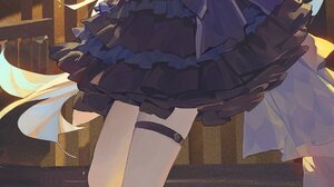 Anime Anime Girls Focalors Genshin Impact Genshin Impact Stairs Looking At Viewer Long Hair Hat Dres 1114x2500 wallpaper