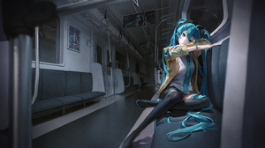 Anime Anime Girls Hatsune Miku Vocaloid Train 3024x1667 Wallpaper