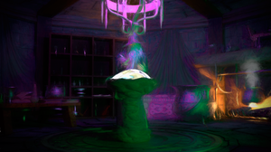 3D CGi Digital Art Shader Wizard Cave Magic Oil Painting Artwork 3840x2160 Wallpaper