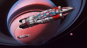 Maciej Rebisz Space Art Spaceship Planet Express Futurism Futuristic Cargo 3840x2160 Wallpaper