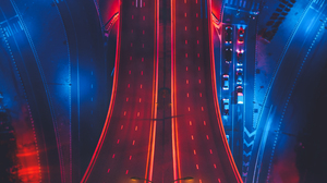 Lights Traffic City Lights Road Photo Manipulation Surreal Neon Lights 4781x8500 Wallpaper