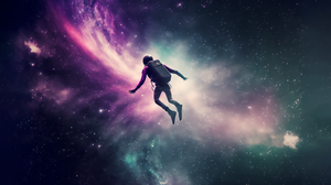 Ai Art Illustration Space Universe Nebula Floating Astronaut Spacesuit Stars 3640x2048 Wallpaper