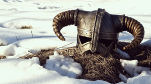 The Elder Scrolls V Skyrim Bethesda Softworks Snow Helmet Video Games Video Game Art Winter 1920x1080 Wallpaper