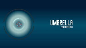 Umbrella Corporation Digital Art Blue Background 1024x768 Wallpaper