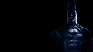 DC Comics Batman Shadow Black Background Dark Video Games Video Game Art Bruce Wayne Batman Logo Bat 3345x2157 Wallpaper