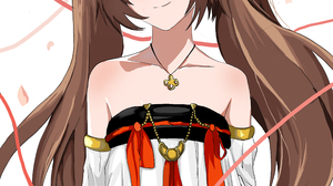 Anime Anime Girls Virtual Youtuber Shinka Musume Long Hair Brunette Artwork Digital Art Fan Art 2480x3508 Wallpaper