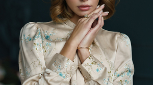 Alexey Kazantsev Women Hat Brunette Makeup Dress Jewelry Depth Of Field 914x1280 wallpaper