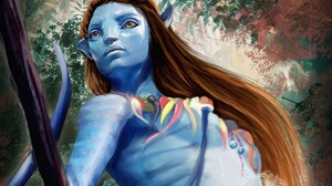 Avatar Fantasy Art Blue Skin Navi 1969x1311 Wallpaper